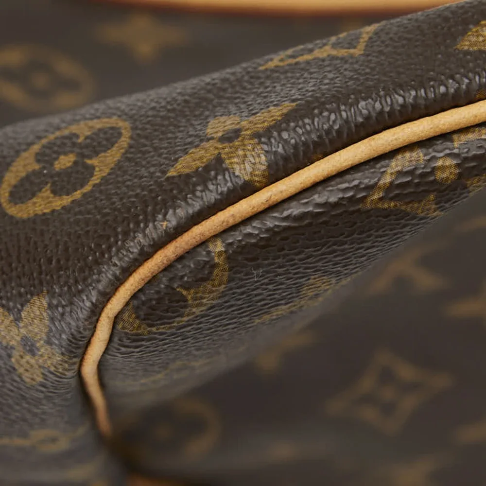 LOUIS VUITTON Authentic Brown Monogram Leather Keepall 60 Boston Bag